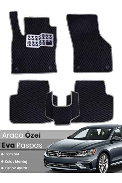Genel Markalar Volkswagen Passat B7 (2011-2014) Uyumlu EVA Paspas Tam Set–Ara...