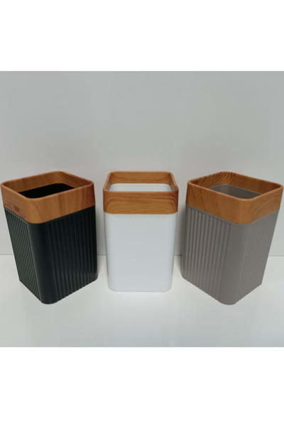 SepetBudur Mimosa Striped Wooden Toothbrush Holder 1 Piece Royaleks-Y-869
