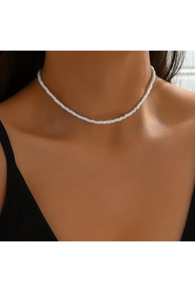 Other White Big Bead Women's Young Necklace Trend Phenom