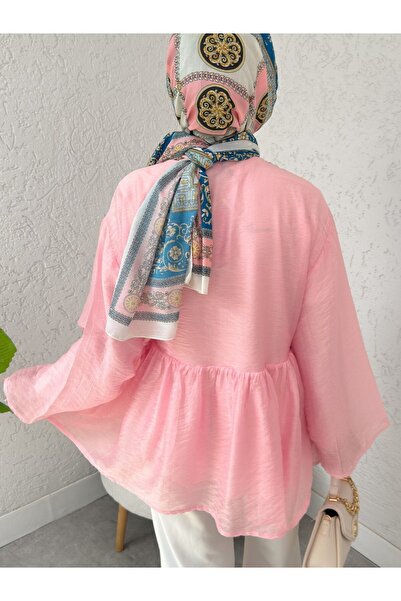 Modamorfo Double Tie Lined Modal Kimono -Pink