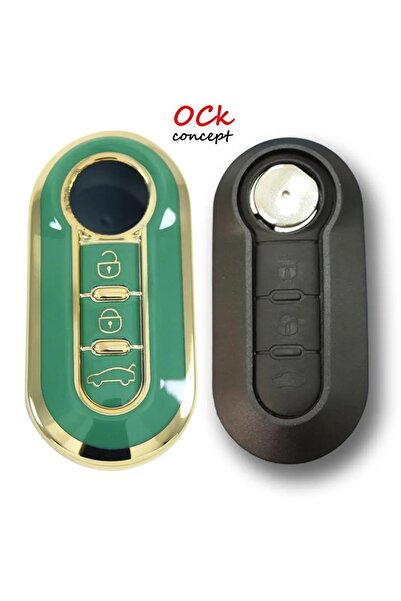 ock concept فيات دوبلو 2010+ سوستال بوكس ​​أخضر حافظة مفتاح السيارة عن بعد حا...