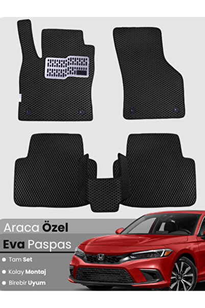stiloto مجموعة كاملة من سجادة EVA المتوافقة مع Honda Civic FE (2022-2025) - م...
