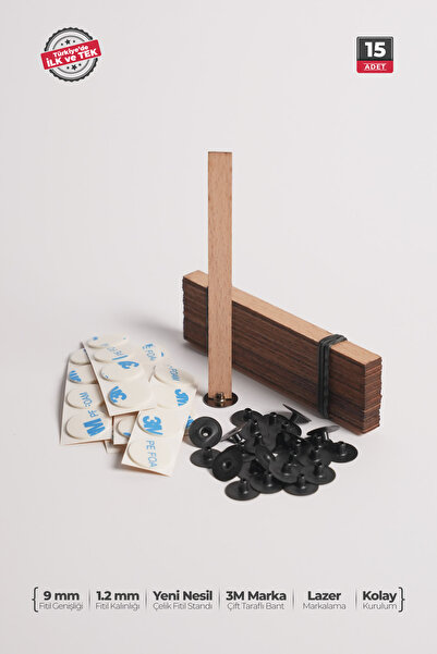 cereus Ahşap Mum Fitili 9mm x 100mm x 1.2mm - 15 Adet | Yüksek Koku Performan...