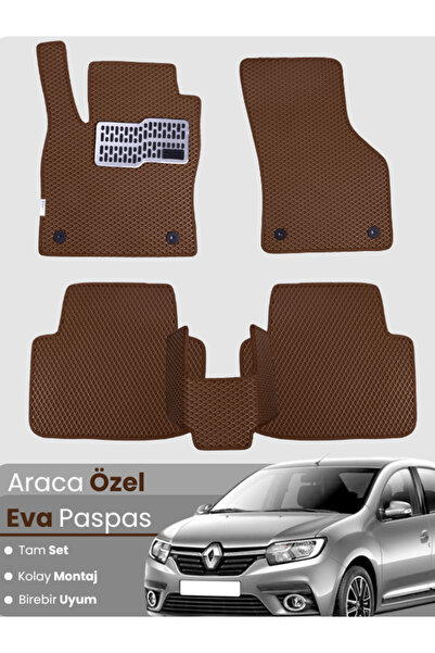 stiloto Renault Symbol 3 (2013-2020) Uyumlu EVA Paspas Tam Set–Araca Özel,Su ...