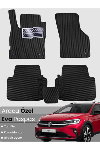 Figapp Volkswagen Taigo (2021-2025) Uyumlu EVA Paspas Tam Set–Araca Özel,Su G...