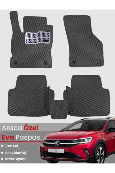 Figapp Volkswagen Taigo (2021-2025) Uyumlu EVA Paspas Tam Set–Araca Özel,Su G...