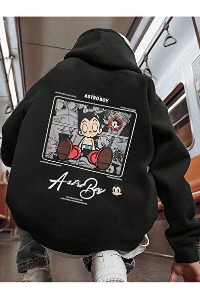 Marco Fresco Unisex Y2K Men/Women Astroboy Printed Hooded Cotton Sweatshirt