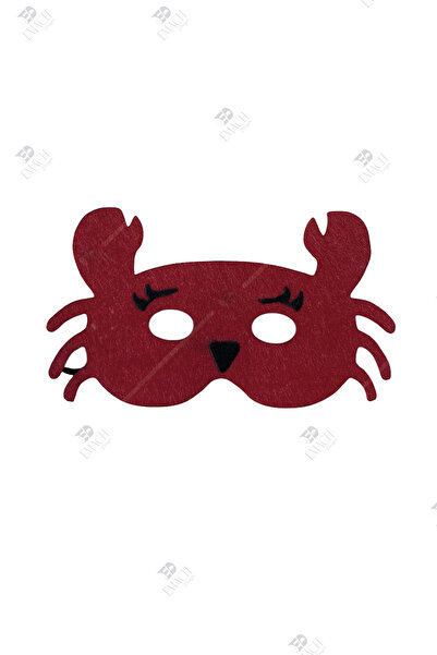 Emach Dizayn Yengeç Maske Kaliteli Keçe Hayvan Figürlü Maske