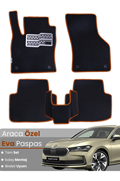 Guerrino مجموعة كاملة من سجادة EVA المتوافقة مع Skoda Super B (2024-2025) - م...