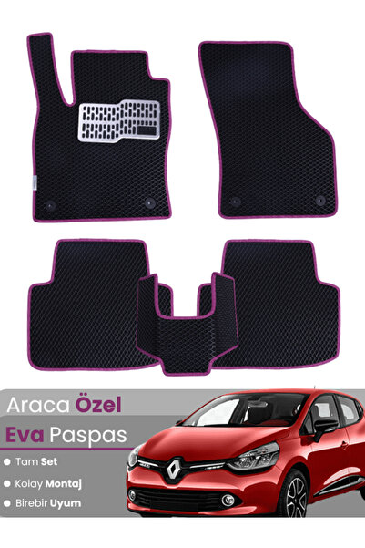 stiloto مجموعة كاملة من سجادة EVA المتوافقة مع Renault Clio 4 Hatchback (2012...
