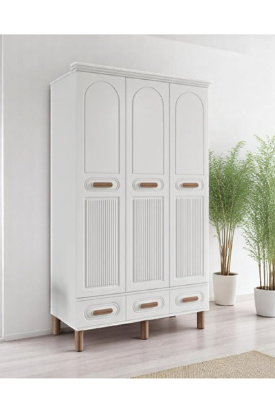 miracool Otto 3 Kapılı Dolap / %100 MDF / Ücretsiz Kurulum