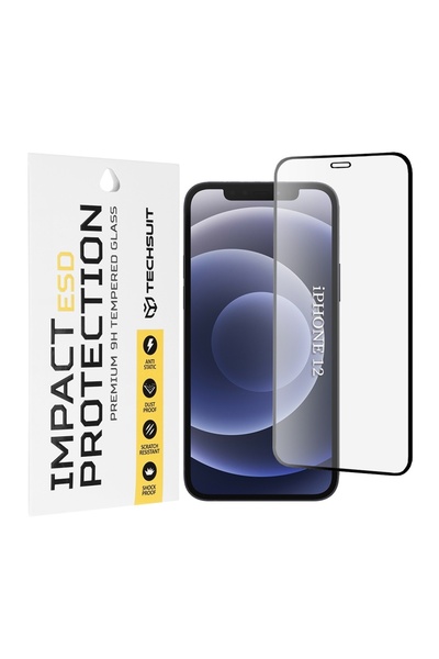 Techsuit Protector de ecran pentru iPhone 12 / iPhone 12 Pro - Sticlă ESD - N...
