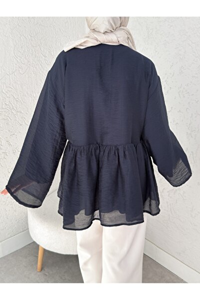 Modamorfo Double Tie Lined Modal Kimono - Navy
