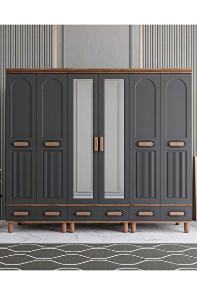 miracool Otto 6 Kapılı Dolap / %100 MDF / Ücretsiz Kurulum