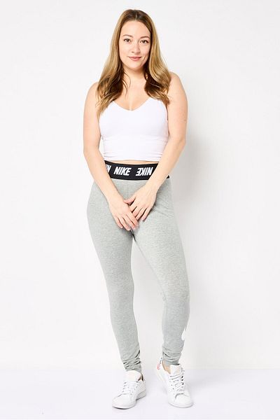 Nike Women Sportswear Fit Brand Logo Training Leggings, Grey