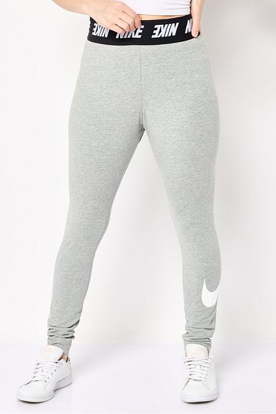 Nike Women Sportswear Fit Brand Logo Training Leggings, Grey