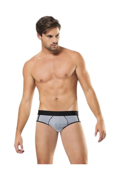 BENALİ ANIT (6 ADET GRİ RENK) PAMUK LİKRA EKONOMİK PAKET ERKEK SLİP