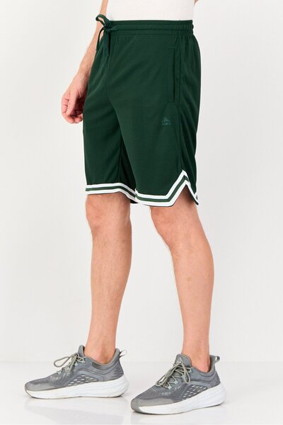 RBX Men Sportswear Fit Brand Logo Training Shorts, Army Green