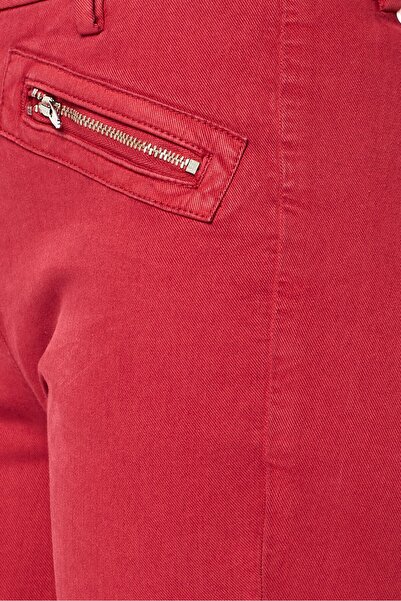 Scuderia Ferrari Women Regular Fit Plain Skinny Pants, Red