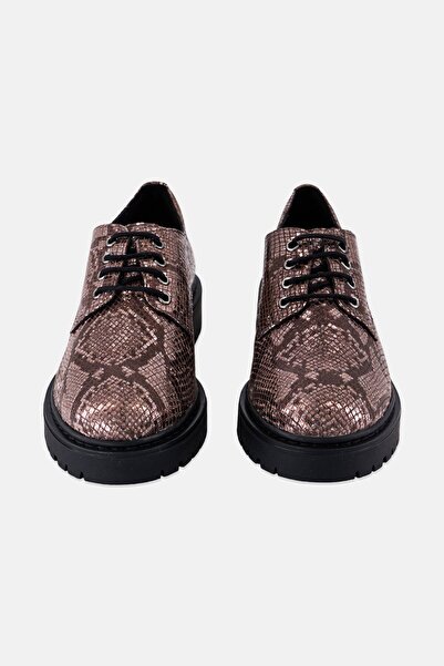 Geox Women Snake Skin Lace Up Casual Shoes, Multicolor