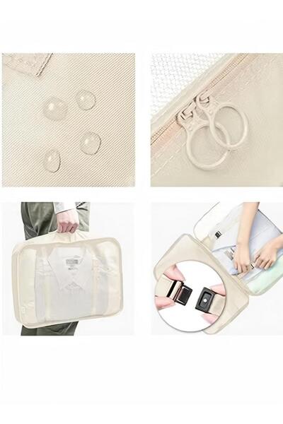 Generic 7-piece Travel Organizer Luggage Set Beige