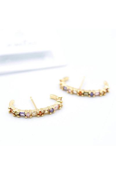 SepetBudur Jewelled Earrings - Gold