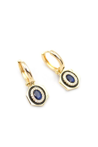 SepetBudur Jewelled Earrings - Blue