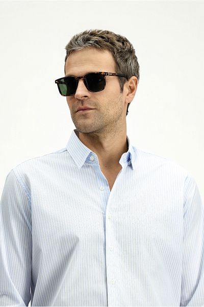 Kiğılı Long Sleeve Classic Striped Cotton Shirt