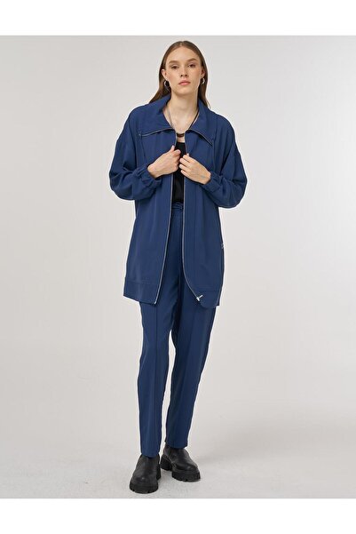 Kayra Wide Collar Double Suit Indigo