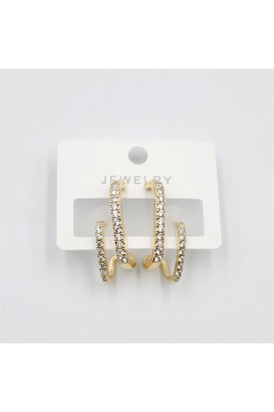 SepetBudur Jewelled Earrings - Gold