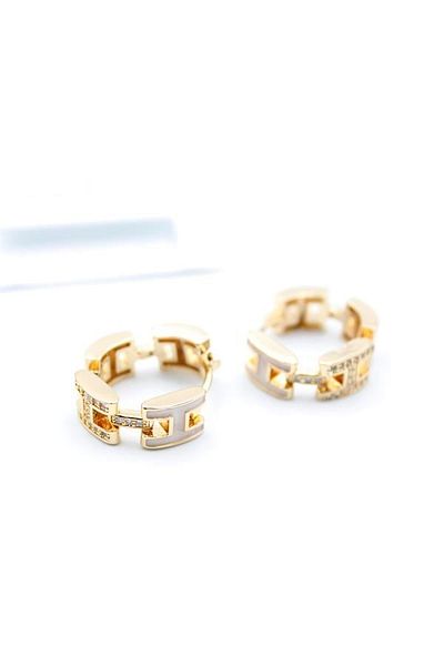 SepetBudur RL Hoop Earrings - Gold