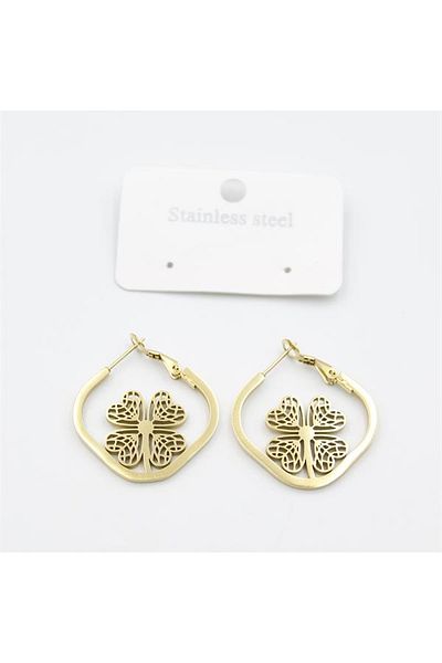SepetBudur Flower Earrings - Gold