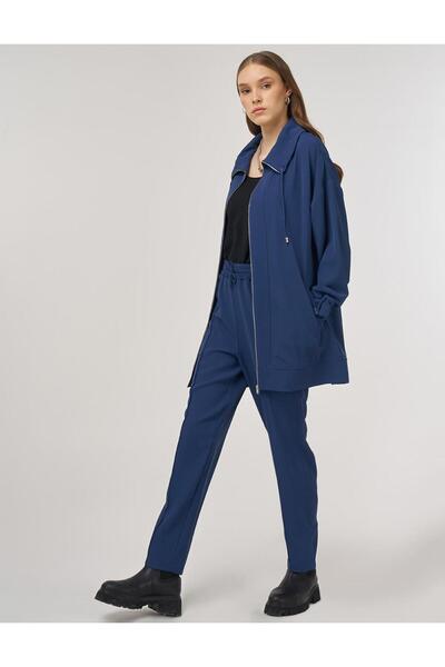 Kayra Wide Collar Double Suit Indigo