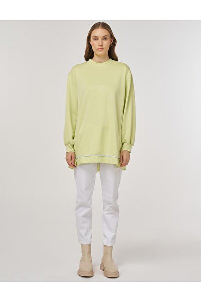 Kayra Φούτερ με ανάγλυφη λεπτομέρεια Lime