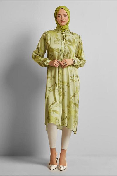 Alvina Satin Shirt Tunic 45403