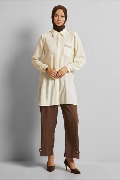 Alvina Linen Look Tunic 45621