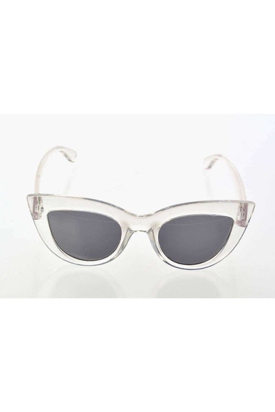SepetBudur Transparent White Frame Cat Eye Women's Sunglasses - Fashion Eyewear