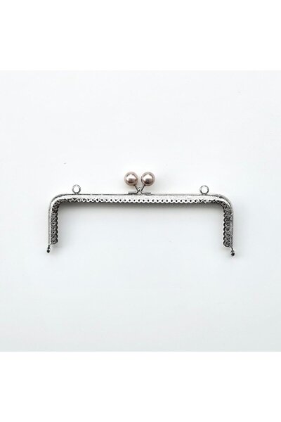 yumakça Köşeli Vizon İnci Boncuklu İşleme Baskılı Askılıklı Çanta ve Cüzdan B...