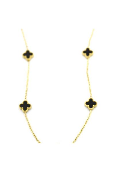 SepetBudur Vc Clover Necklace - Black