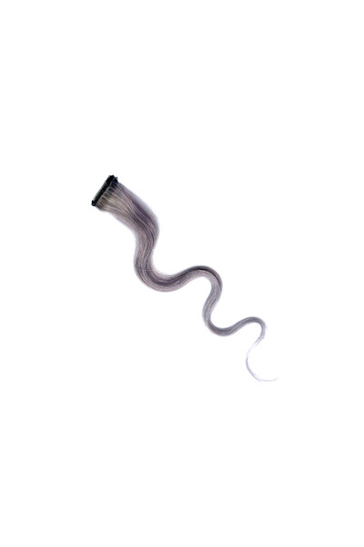 keep calm Pastel Lavender Grey Hair Wavy Single Highlight