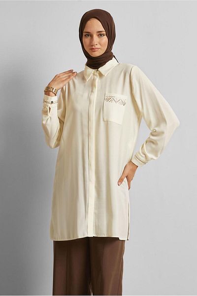 Alvina Linen Look Tunic 45621