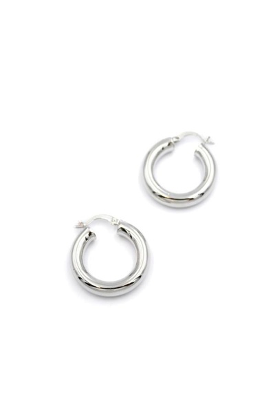 SepetBudur Medium Size Hoop Earrings - Silver