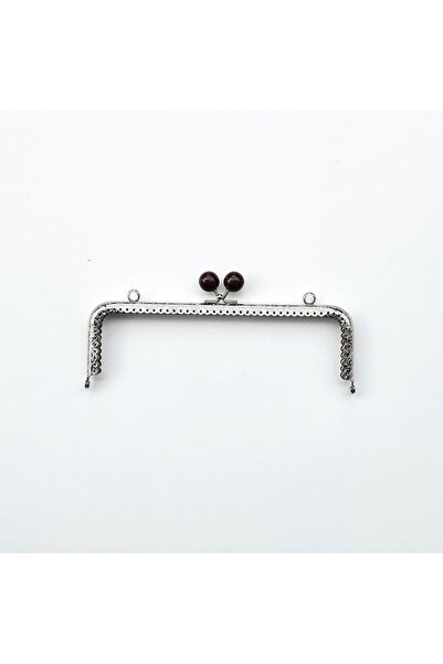 yumakça Köşeli Yanık Kahve İnci Boncuklu İşleme Baskılı Askılıklı Çanta ve Cü...