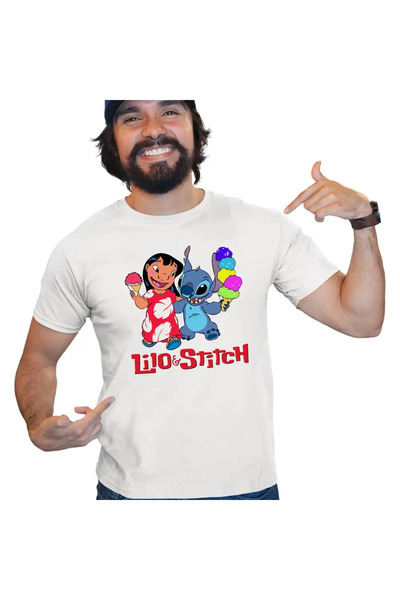 OEM Men's T-Shirt Lilo and Stitch Ice Cream