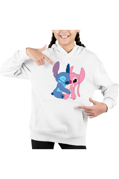 OEM Girls' Stitch Angel Hug Kids Sweatshirt