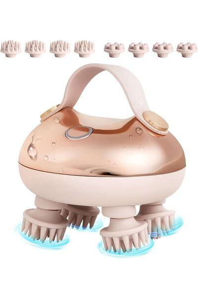 arboleaf Scalp Massager Rechargeable Head Massager Scalp Stress Relax, 5 in 1 Waterproof Handheld Ha