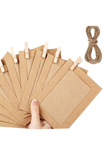 OEM Christmas Gift Set with 10 Decorative Photo Frames, Cardboard, Khaki Color for Family