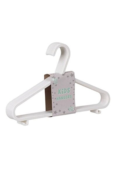 OEM Set 10 umerașe pentru haine de copii, albe, plastic, 28,5 cm
