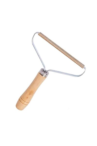 OEM Perie reutilizabilă cu dinți pentru îndepărtarea părului și scamelor de animale, Mâner din lemn, Maro