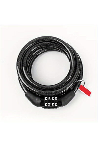 Choice Black Anti-Theft Bicycle Combination Lock - Strong Steel Cable, Drill-Resistant, Scratch-Proof - Sec